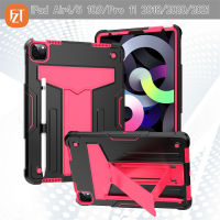 【ขาตั้งในตัว】 Fzt หุ่นยนต์สำหรับ iPad Pro Casing Tablet 11 3th Gen 11.0 "(2021) /TPU แฟชั่น A2459 A2301 + PC หุ่นยนต์ฝาครอบพร้อมตัวยึดกันกระแทกหนา