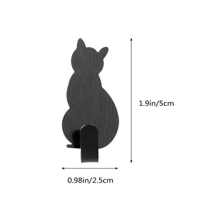 yf-8pcs-creative-sticky-hooks-cat-shaped-nail-free-stainless-steel-adhesive-towel-coat-wall-mounted-decoration