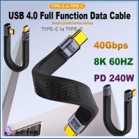 JXFTKM ชาร์จได้อย่างรวดเร็ว สายเคเบิล USB4.0 40Gbps 8K 60Hz ยืดหยุ่นได้ สายเคเบิลข้อมูล PD 240W มืออาชีพอย่างมืออาชีพ โทรศัพท์มือถือสำหรับมือถือ สายต่อขยาย