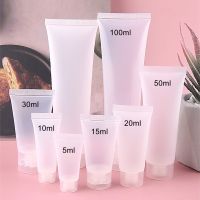 HOT JKCXLLAQESS 531[HOT SHEJIQWQESS 531] 50ชิ้น/ล็อต5Ml 10Ml 15Ml 20Ml 30Ml 50Ml 100Ml Frosted Plastic Soft Tube Empty Cosmetic Lotion Tube Squeeze Cream Container Flip