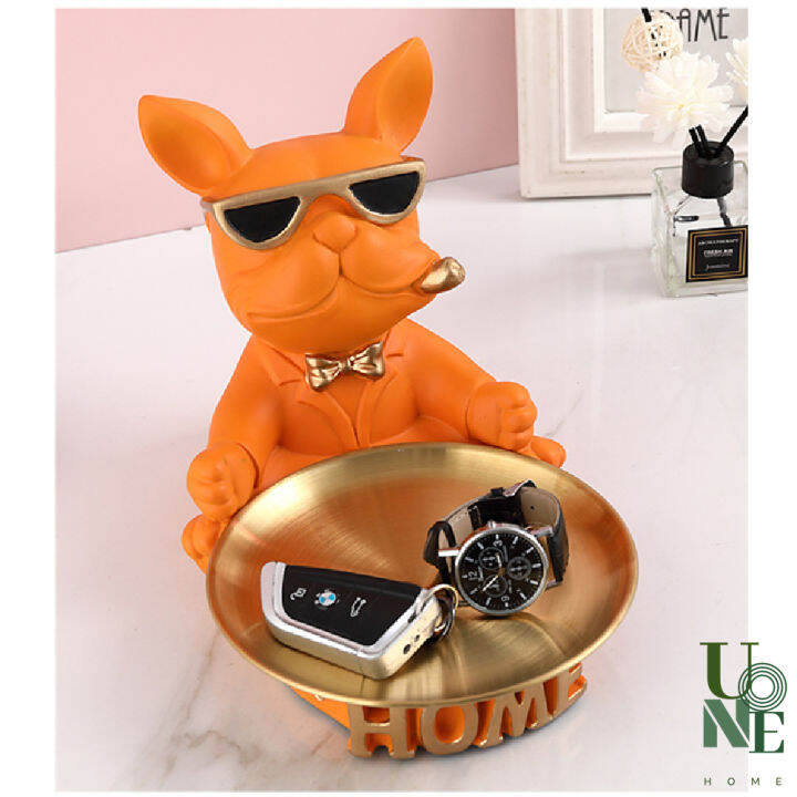 uonehome-พร้อมส่ง-h101-ของแต่งบ้าน-รูปปั้นเรซินบลูด็อก-home-ถาดวางของบลูด็อก-สไตล์นอร์ดิก-ของแต่งโต๊ะ-ดีไซน์สร้างสรรค์-ของขวัญวันเกิด