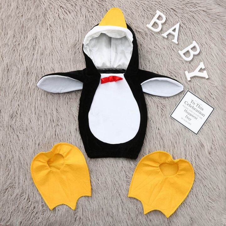 Baby Animal Costume Deluxe Penguin Suit Infant Halloween Costume with Booties Set Lazada PH