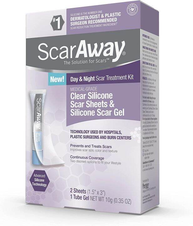 ScarAway The Solution for Scars Day & Night Scar Treatment Kit 2 Sheets