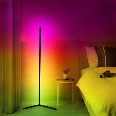 2021Modern LED Floor Lamp RGB Floor Light Colorful Bedroom Dining Room Atmosphere Lighting Club Home Indoor Decor Standing Lamp