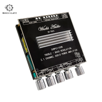 Shockley BT Power Amplifier Board พร้อมซับวูฟเฟอร์2.1ช่อง50Wx2 + 100W DC12V-24V Audio Power Amplifier โมดูล Treble และ Bass Control