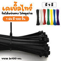 Big Mall เคเบิ้ลไทร์ สายรัด Cable Tie หนวดกุ้ง ขนาด 3x100 mm. 100 เส้น No.Y900