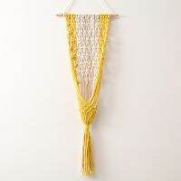 Nordic Hand-woven Hanging Tapestry Flower Basket Holder Tassel Macrame Wall Hang