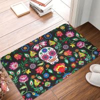 【SALES】 Mexican Day of The Dead Entrance Doormat Home Decor Living Room Carpat Corridor Balcony Long Rugs Bathroom Non-slip Door Mat