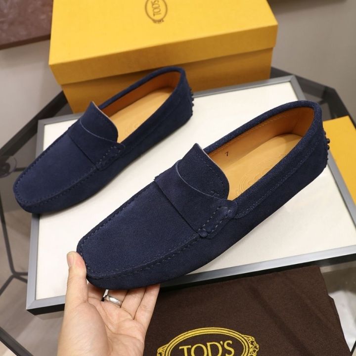 คุณภาพสูง-tods-รองเท้าหนังรองเท้าบุรุษแฟชั่นลำลองสำหรับผู้ชาย-รองเท้าขับรถทำมือรองเท้ามีปุ่มรองเท้าหนังธุรกิจแบบทางการรองเท้าสลิปออนคลาสสิก