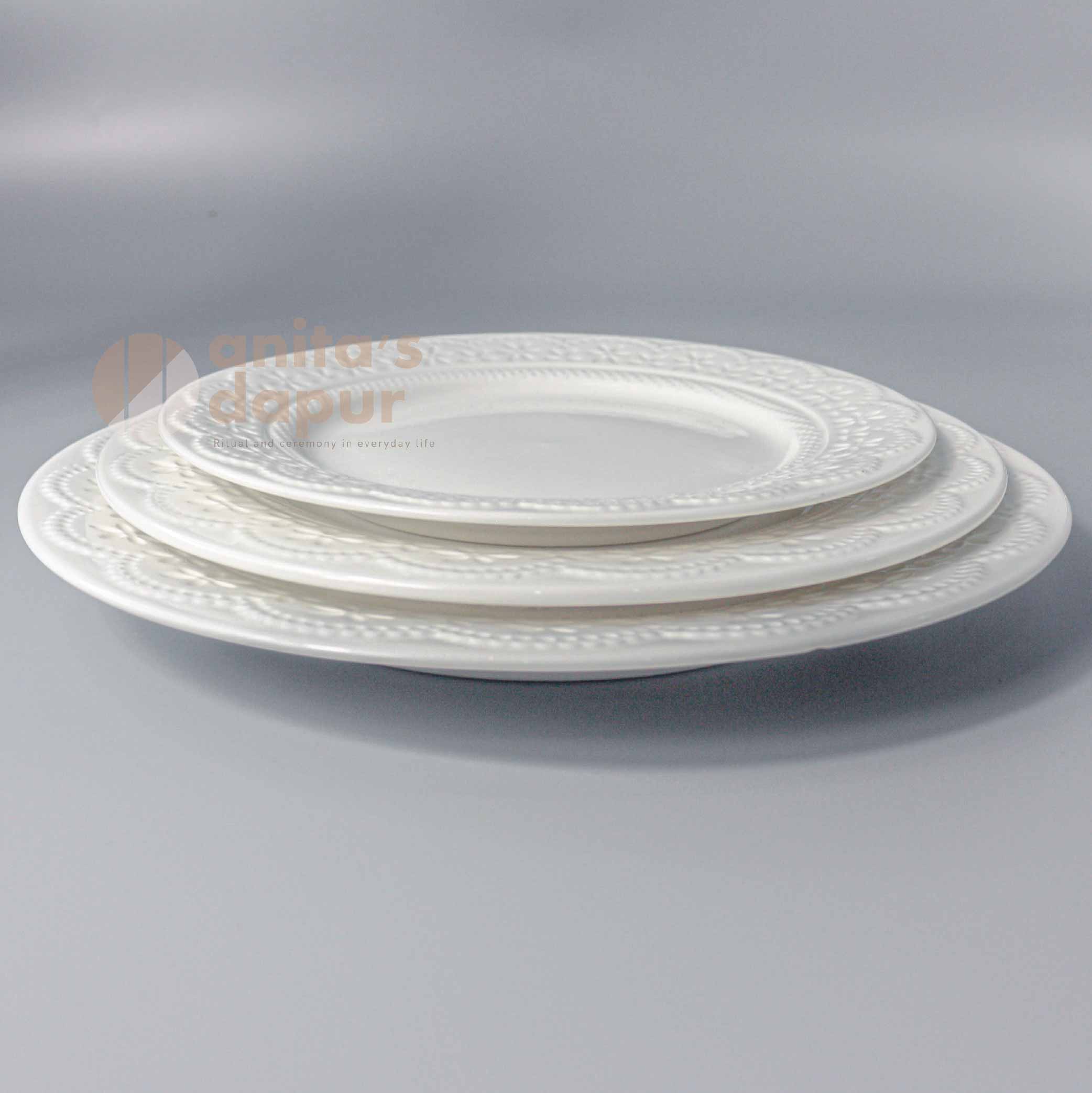 Ceramic Pinggan White Series/White Series Plate/Bottom (5.5inch, 6.5inch, 7.5inch, 8.5inch)