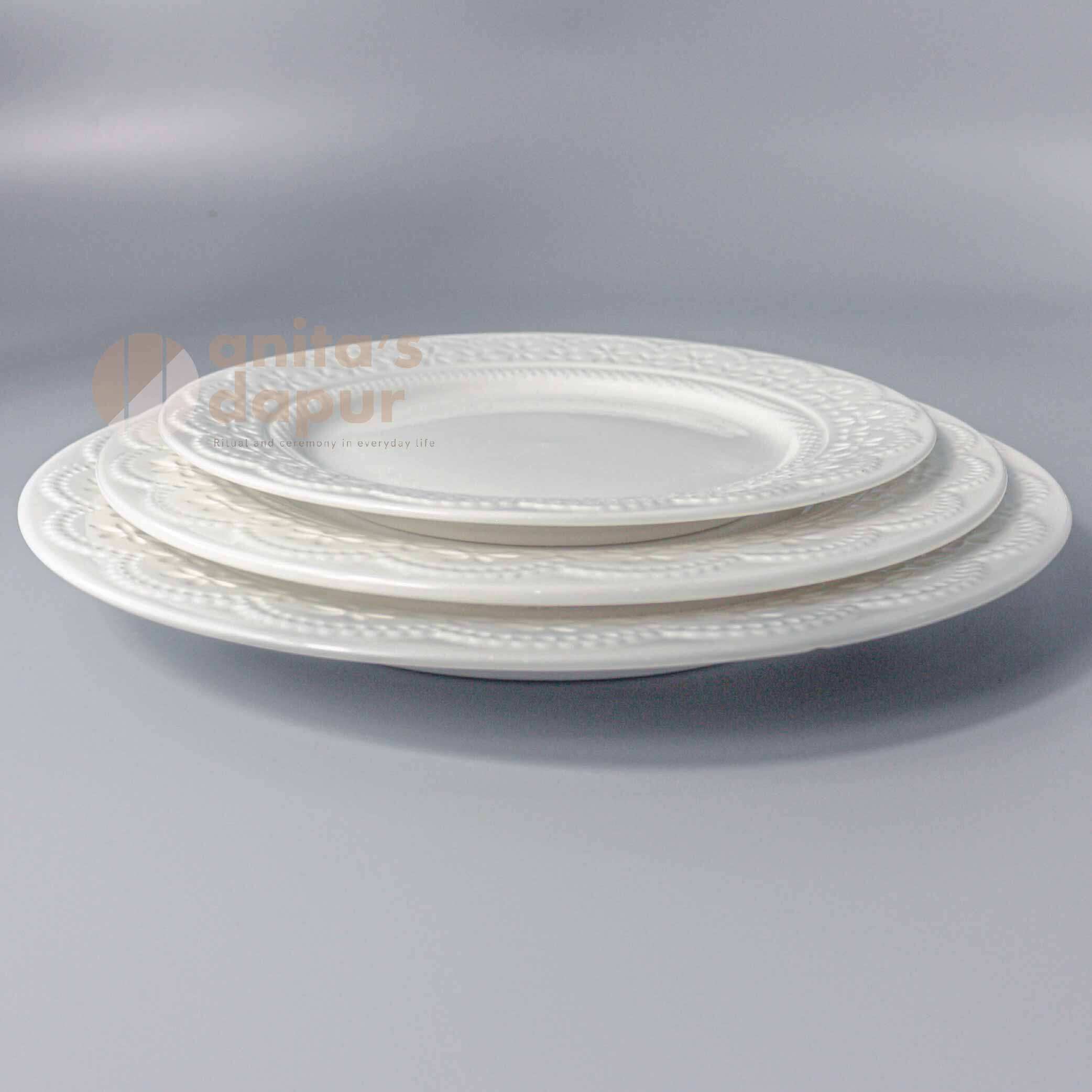 Ceramic Pinggan White Series/White Series Plate/Bottom (5.5inch, 6.5inch, 7.5inch, 8.5inch)