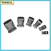 OVERCO 2/5/10/20/30 pcs ปรับได้ ฮาร์ดแวร์ Dual สายรัดกระเป๋า ล็อคสร้อยข้อมือ Paracord หัวเข็มขัดโค้ง หัวเข็มขัดด้านข้าง อะไหล่เข็มขัดเป้