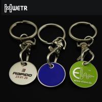 1Pcs Creative Shopping Trolley Token Keyrings Random Style Metal Coin Holder Shopping Carts Token Trendy Keychain Accessories Key Chains