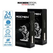 FREESHIP Bộ 2 hộp Bao cao su Brazil ROCMEN Long shock 4in1 kéo dài thời