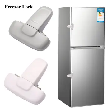 Muin Refrigerator Door Lock with 2 Keys - Black