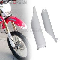 ฟอร์คการ์ดฝาครอบท่อส้อมพลาสติกสีขาวด้านหน้าสำหรับ Honda CRF250 CRF450 CR125 CRF CR 125 250 450 R X RX 1993-18 Supermoto Enduro