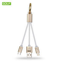 Golf Gc-35สายชาร์จพวงกุญแจ 2in1 iPhone/micro ของแท้100% สายสามารถโค้งงอได้อย่างดี สวยหรู ยาว 15 ซม.