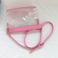 Women Crossbody Bag Stadium Approved Transparent PVC Commute Bags Waterproof for Concerts Sports Event Clear Tote Purse