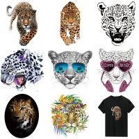 【YF】♠♕  Leopard Thermal Stickers Iron Diy Press Appliqued Parches Ropa Hoodies Iron-On Transfers