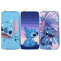 Lilo &amp; Stitch ผู้หญิงกระเป๋าสตางค์ยาวการ์ตูน Stitch เหรียญกระเป๋าน่ารักอะนิเมะหนัง Multi-Function Girl ID Card Packagehot