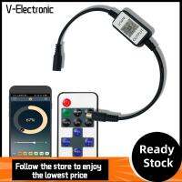 V-ELECTRONIC แสงสีขาวอบอุ่น ตัวควบคุมลดแสงบลูทูธ 11Key พร้อมรีโมทคอนโทรล ไฟหรี่ LED ขนาดเล็ก ที่มีคุณภาพสูง DC5-24V เครื่องหรี่แสงสีเดียว ผนังพื้นหลังทีวี