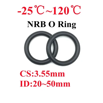 50pcs Black O Ring Gasket CS 3.55mm ID 20 50mm NBR Automobile Nitrile Rubber Round O Type Corrosion Oil Resistant Seal Washer