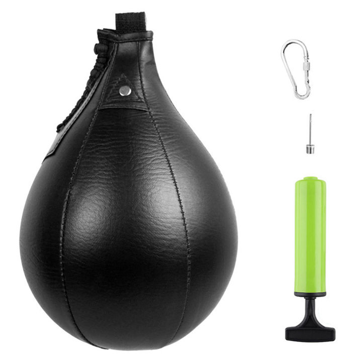 บอลต่อยมวยเร็วหนัง-pu-mma-muay-มวยไทยการฝึกที่โดดเด่นชุดกระเป๋ามวยลูกบอลเจาะพร้อมปั๊มสูบลม