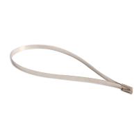 100PCS 4.6X300Mm Stainless Steel Exhaust Wrap Coated Locking Metal Cable Zip Ties Self-Locking Stainless Steel Cable Tie