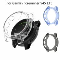 2023№❡™ Soft Silicone Protection Case For Garmin Forerunner 945 LTE Smart Watch Protector Frame Cover TPU Bumper For Forerunner 945 LTE