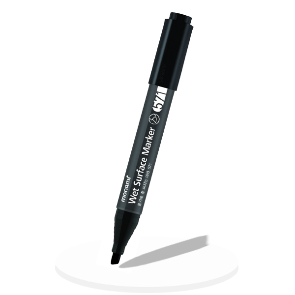 monami-wet-surface-marker-permanent-maker-571-chisel-2-5-2-mm-black-ปากกามาร์คเกอร์หัวตัด