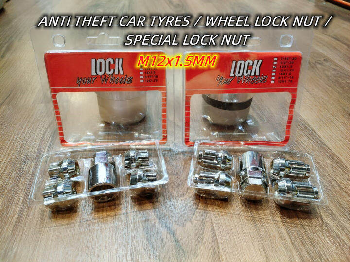 (100 WHEEL TYRES LOCK NUT)ANTI THEFT CAR TYRES / WHEEL LOCK NUT