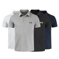 2023 new UA Outlets Ande Spring and Autumn Golf T-shirt Sports stand collar POLO shirt Mens and womens breathable short sleeves can be customized