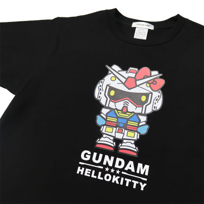 เสื้อยืดแขนสั้น Hello Kitty Gundam ใหม่