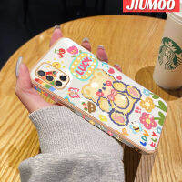 JIUMOO เคส A70s ปลอกสำหรับ Samsung Galaxy A71 4G A70ลายการ์ตูนหมีโชคดีใหม่กรอบสี่เหลี่ยมเคลือบพื้นผิวเคสนิ่มซิลิกาเจลกันกระแทกเคสมือถือรวมทุกเลนส์กล้องถ่ายรูปฝาครอบป้องกัน