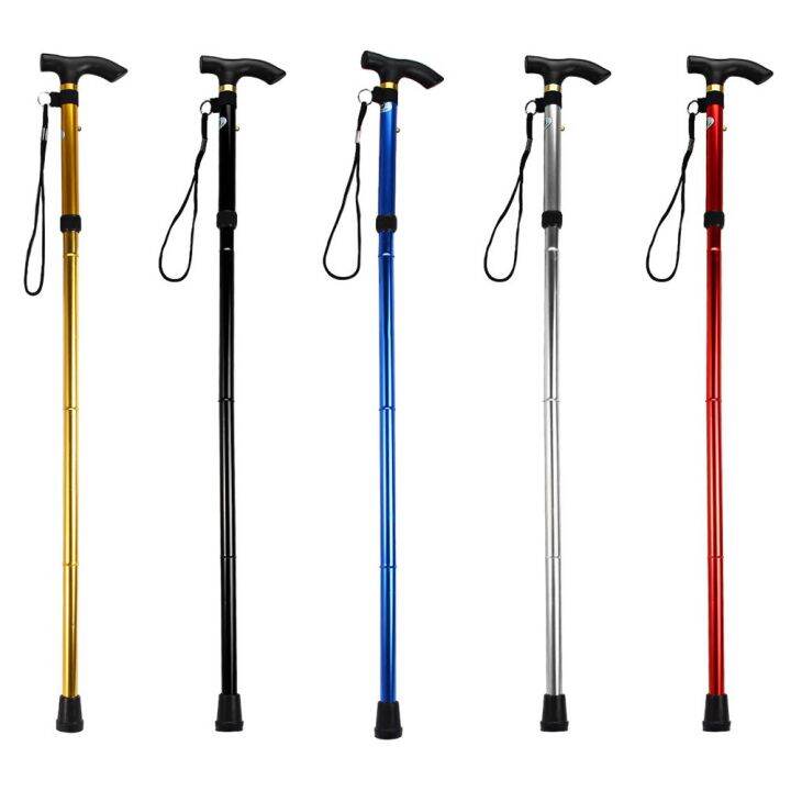 Adjustable Aluminum Walking Stick Folding Collapsible Travel Cane W 