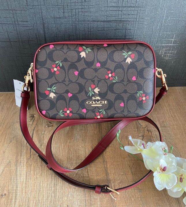 Original Coach Jes Ladies Crossbody in Signature Canvas with Heart