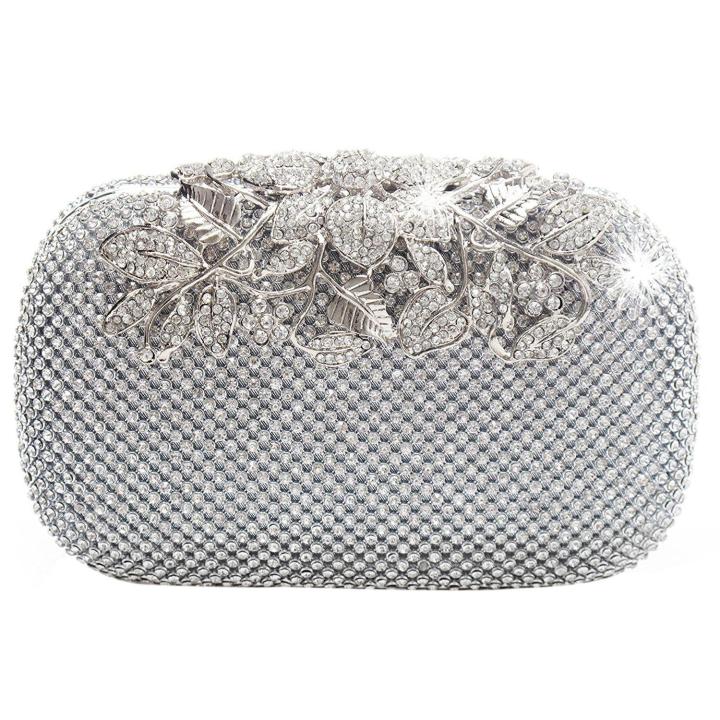 Venoline Rhinestone Purse Women's Crystal Evening Handbags Sparkling Clutch  Purse for Party Prom Wedding bag AB Silver: Handbags: Amazon.com