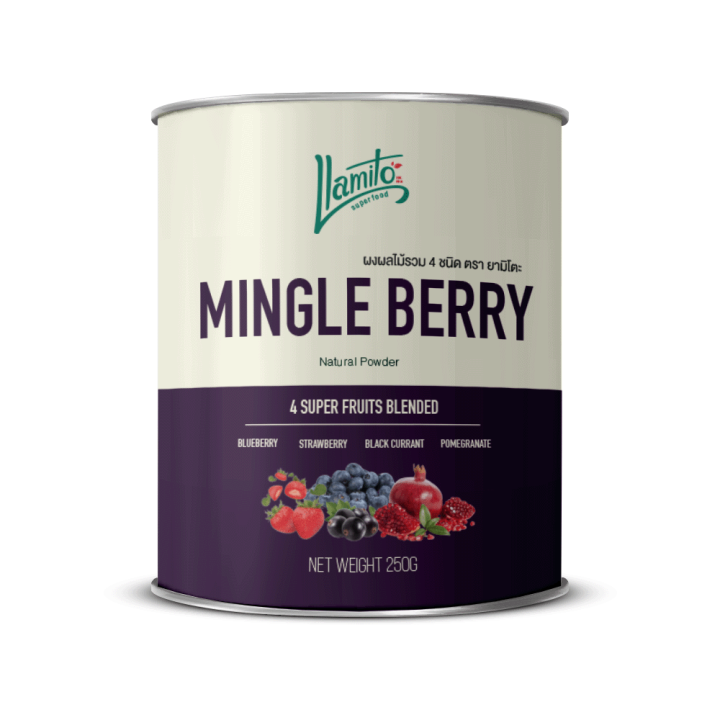 Llamito ผงมิงเกิลเบอร์รี่ ออร์แกนิค (Organic Mingle Berry Powder) ขนาด 250g