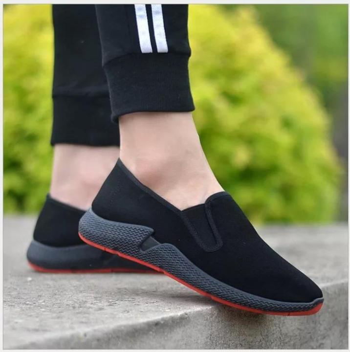 รองเท้าผ้าใบ-รองเท้าผู้ชาย-รองเท้าผู้หญิง-แฟชั่นเกาหลี-new-fashion-รุ่น-ku-สีแดง