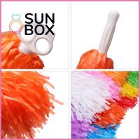 SUN BOX 1pair 2 สไตล์ ที่จับสองรู เครื่องแต่งกาย ดอกไม้การแข่งขัน เชียร์ลีดเดอร์ปอมปอม อุปกรณ์กีฬาของสโมสร มัณฑนากรเต้นรำ เชียร์ลีดเดอร์ เชียร์บอล