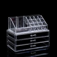 Clear Acrylic Makeup Organizer Storage Boxe Plastic Make Up Organizer For Cosmetics Lipstick Organizer home Storage Drawers type