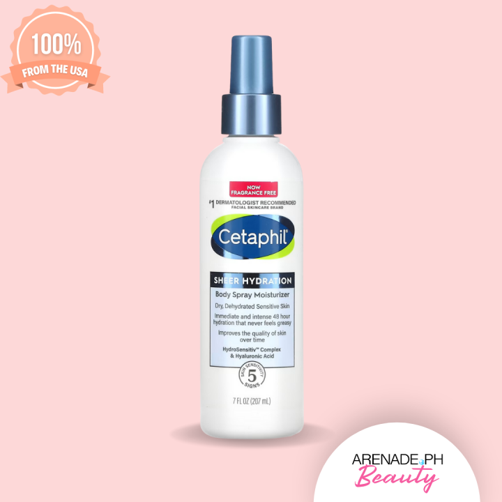 Cetaphil Sheer Hydration Body Spray Moisturizer HydroSensitive Complex