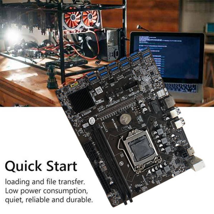 b250c-mining-motherboard-with-4pin-ide-to-sata-cable-hd-to-vga-cable-12-pcie-to-usb3-0-gpu-slot-lga1151-support-ddr4-ram
