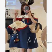 【YF】 Mother and Daughter Cartoon Dresses Equal Pair Look Parent Child Same Clothes for Whole Family Dad Son Short Sleeves T Shirt