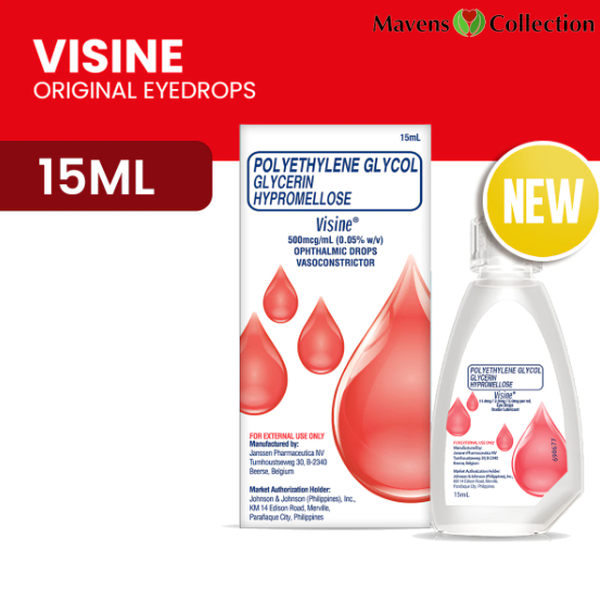 Visine 500mcg/mL (0.05 w/v) Ophthalmic Drop Vasoconstrictor 15ml by