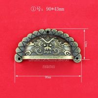 ☋ 90x43 mm archaize lion a semicircle alloy small handle shell/tap handle/cabinet drawer handle wholesale