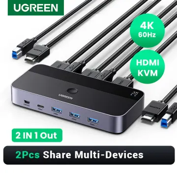 Ugreen - 90478 HDMI 2 In 1 Out KVM Switch