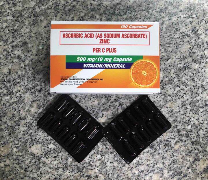 Per C Plus Ascorbic Acid AS Sodium Ascorbate plus Zinc (NON ACIDIC