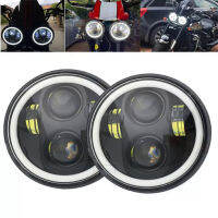 2PCS 5.75นิ้ว LED ไฟหน้าโปรเจคเตอร์สำหรับ Rocket Iii 3 &amp; Speed Triple &amp; Street Triple 5 34 "ไฟหน้าสำหรับเหล็ก883 Dyna