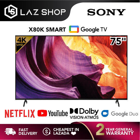 Sony 75 Inch 4K UHD Google TV KD-75X80K | Netflix Android TV | HDR ...